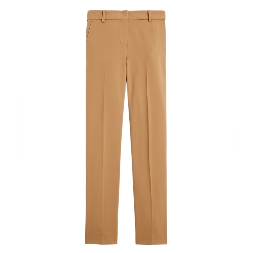 J.Crew Factory Petite slim-fit full-length trouser pant in camel